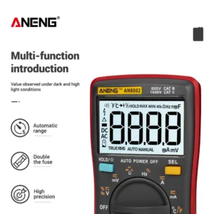 ANENG AN8002 Digital Multimeter 6000 Counts Multimetro Multitester Digitals Profesional Transistor Capacitor Tester lcr esrmeter 5