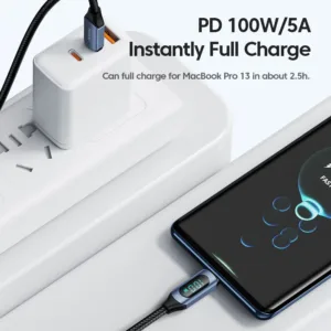 USB C Cable 100W Fast Charging With Display 2