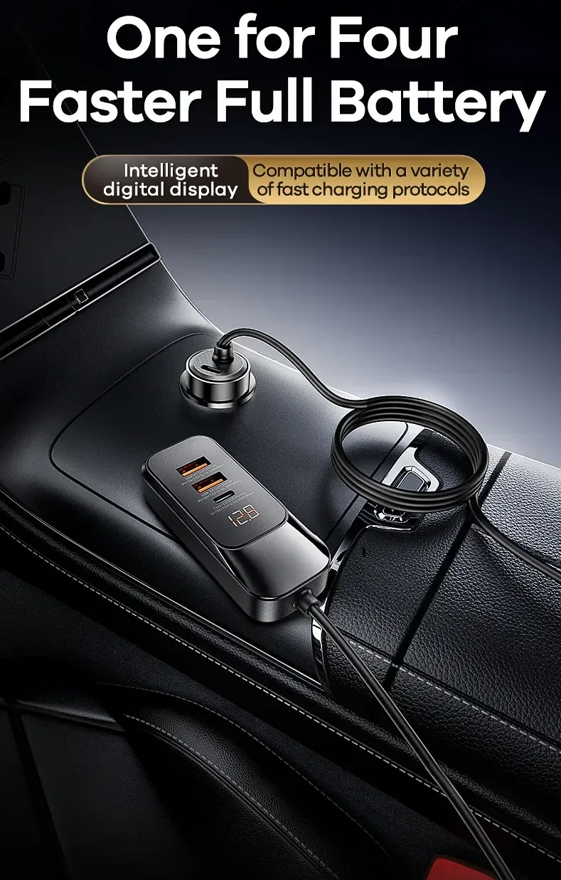 USB Car Charger Type C 120W Quick Charger