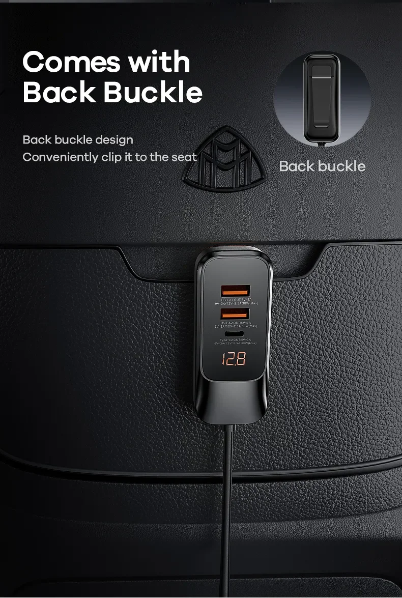 USB Car Charger Type C 120W Quick Charger