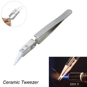Ceramic Electronic Soldering Tweezers, Anti-Static Small Elbow Tweezers