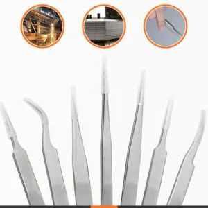 Precision Tweezers, Anti Static Stainless Steel Repair Tools For Electronics Repair Soldering 6