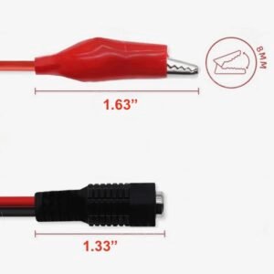 Female to Alligator clip for DC Power Plug Adapter Connector 1